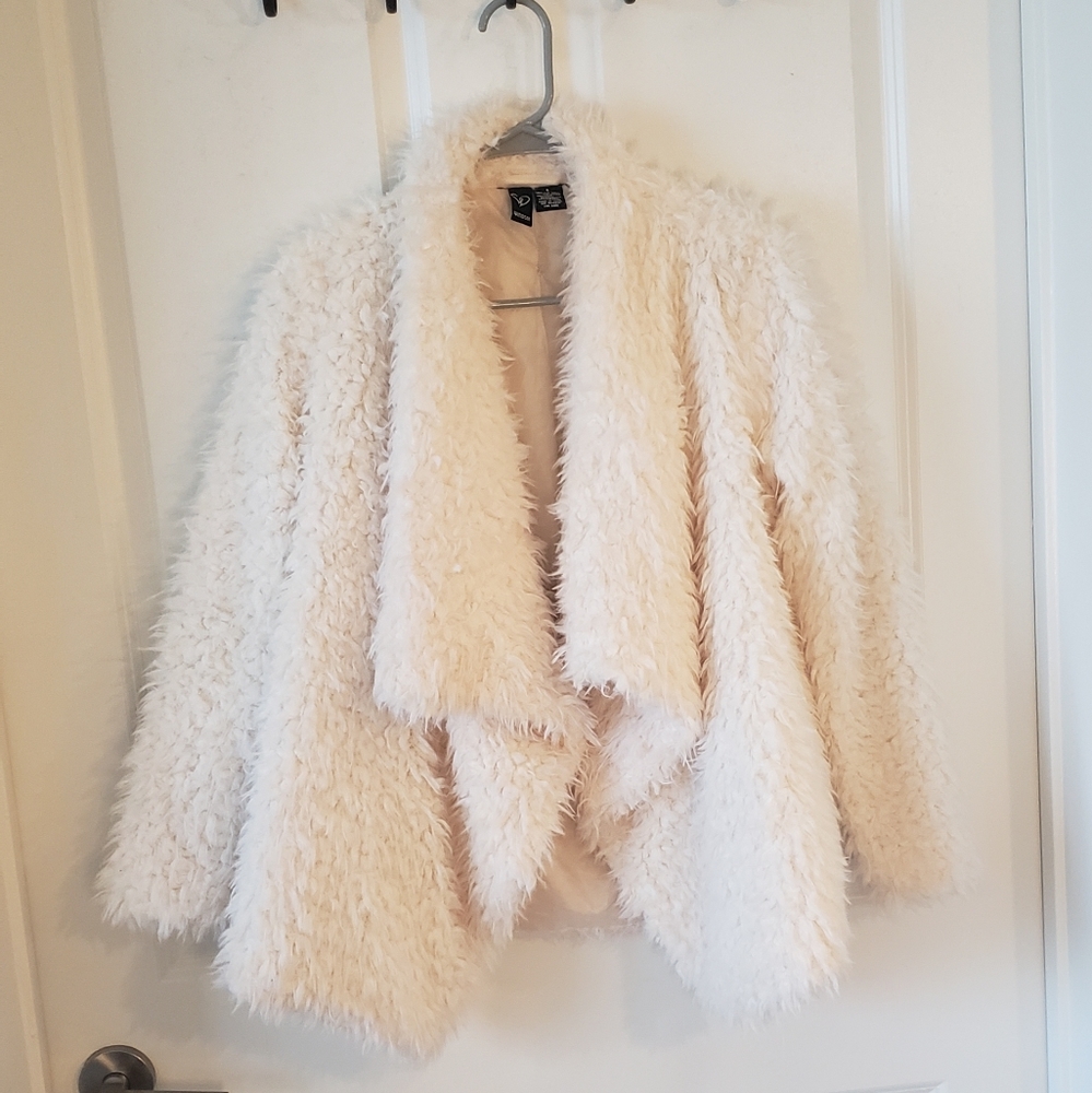 Cream Windsor faux fur jacket